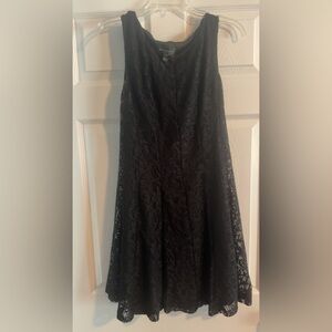 Used Black Sleeves Lace Dress